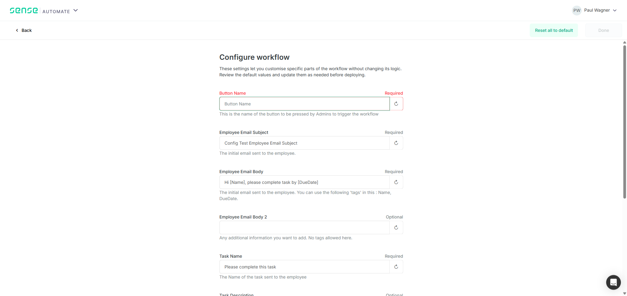 TC3: Done button disabled when required field is empty